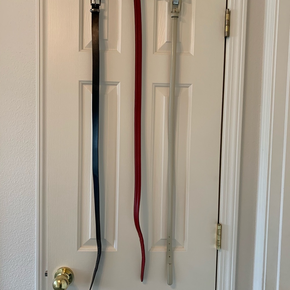 Three various dress belts.